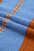 V-Neck Knitted Lantern Sleeve Pullover Sweater